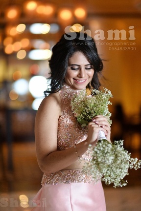 Bride Smile Pose with white Bokeh at Park Hayyat hotel Creek Dubai